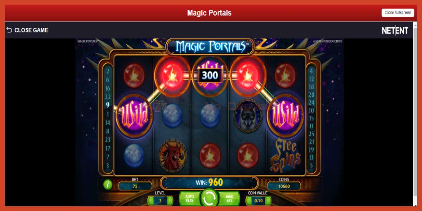 Slot screenshot: Magic Portals no deposit, number - 4