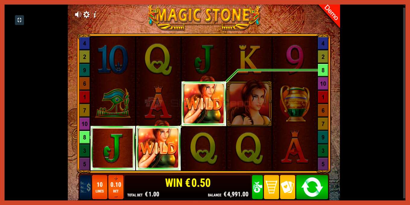 Slot screenshot: Magic Stone no deposit, number - 1