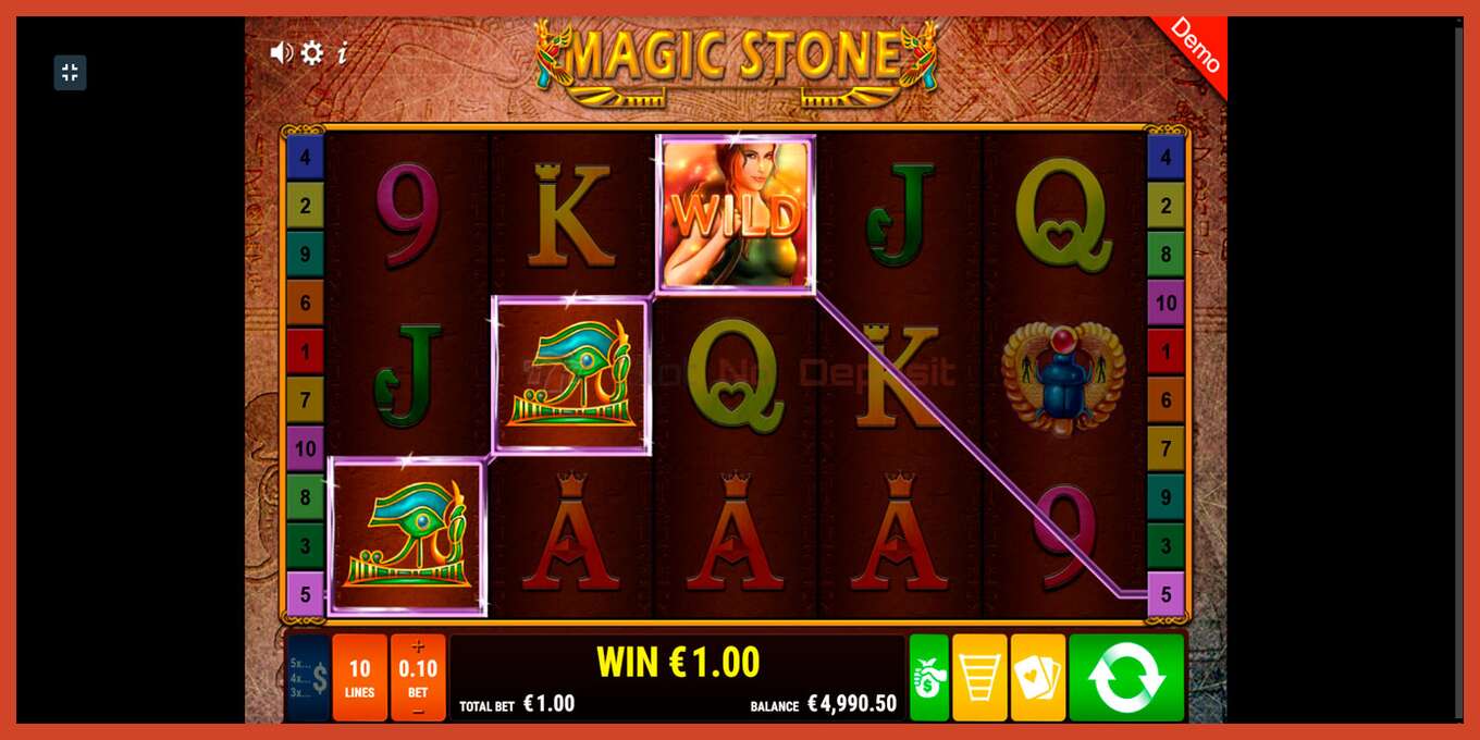 Slot screenshot: Magic Stone no deposit, number - 3