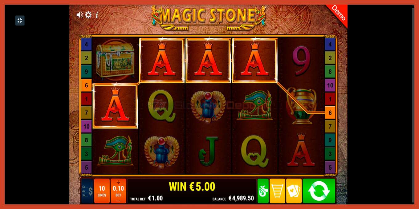 Slot screenshot: Magic Stone no deposit, number - 4