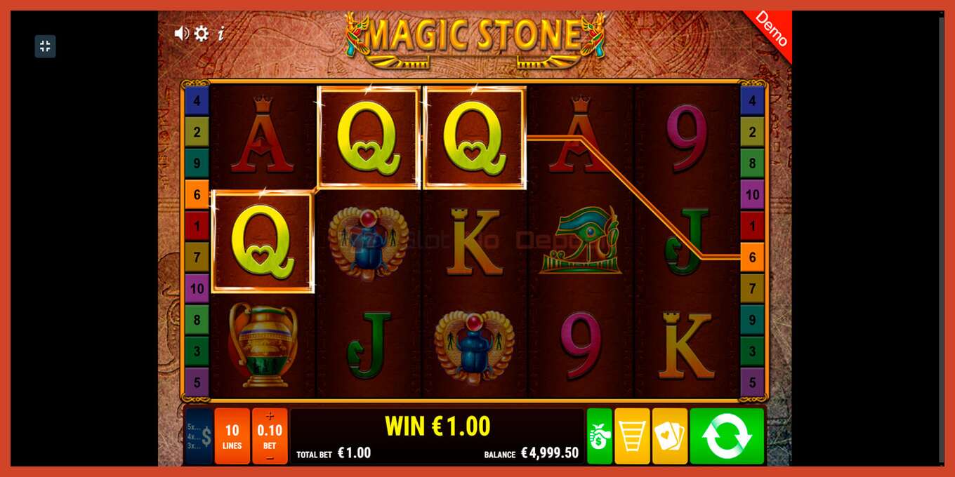 Slot screenshot: Magic Stone no deposit, number - 7