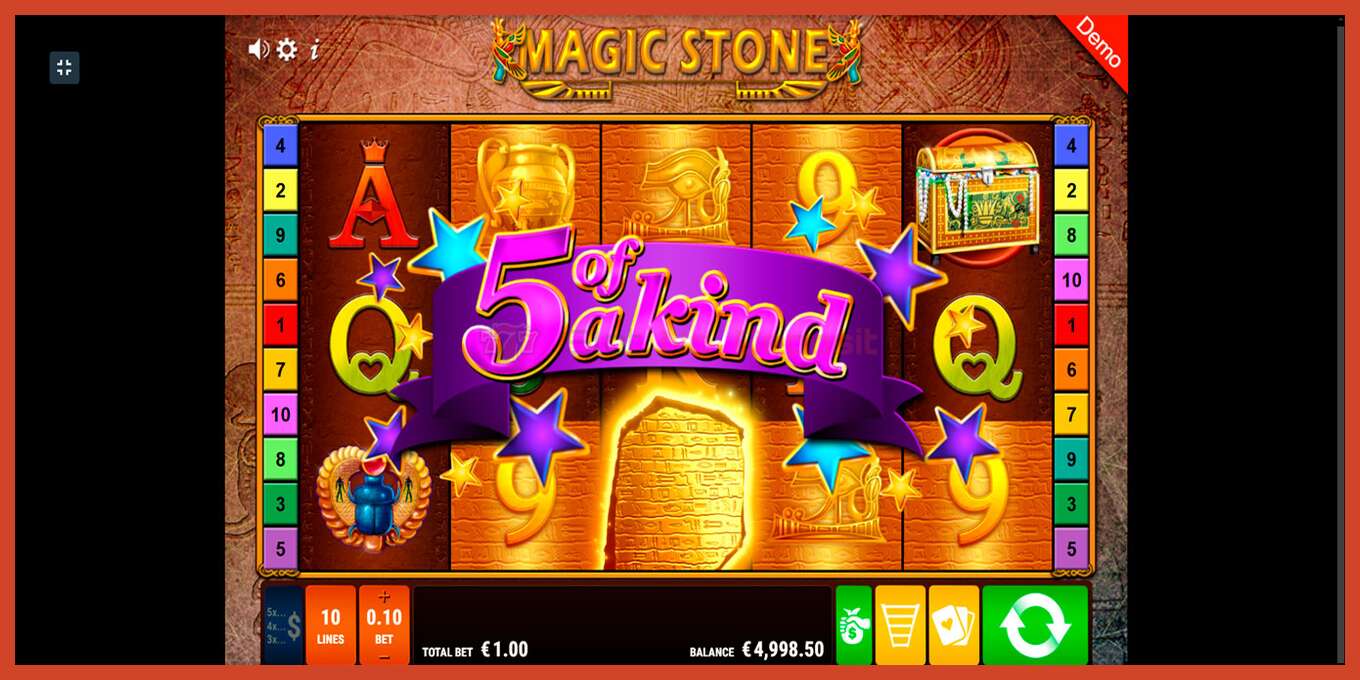 Slot screenshot: Magic Stone no deposit, number - 10