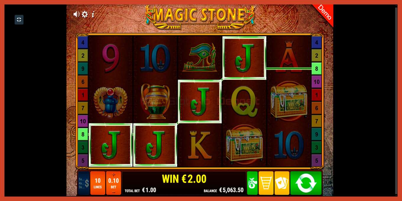 Slot screenshot: Magic Stone no deposit, number - 12