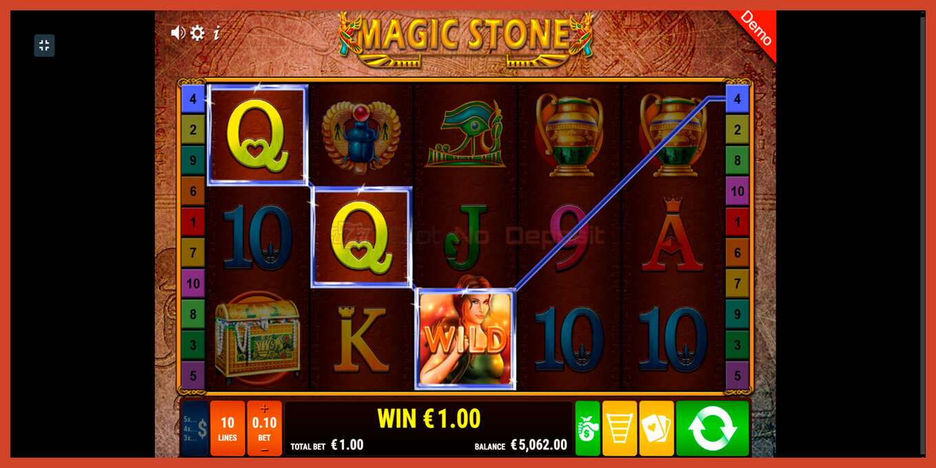 Slot screenshot: Magic Stone no deposit, number - 15