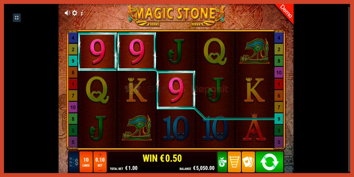 Slot screenshot: Magic Stone no deposit, number - 16