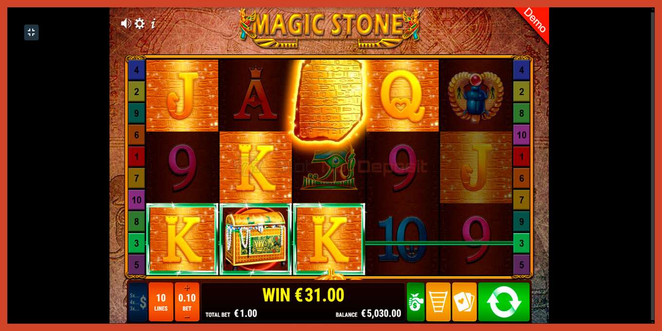 Slot screenshot: Magic Stone no deposit, number - 18