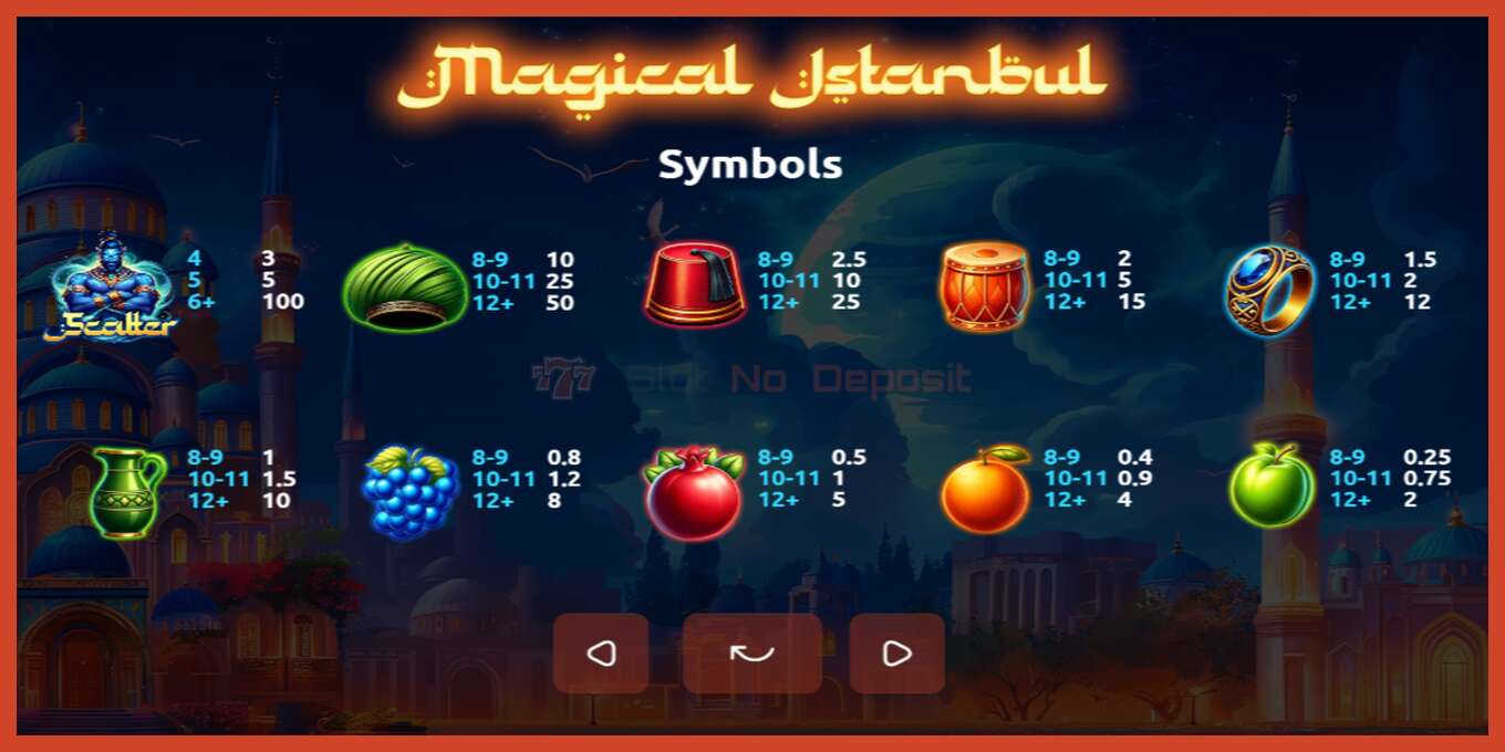 Slot screenshot: Magical Istanbul no deposit, number - 4