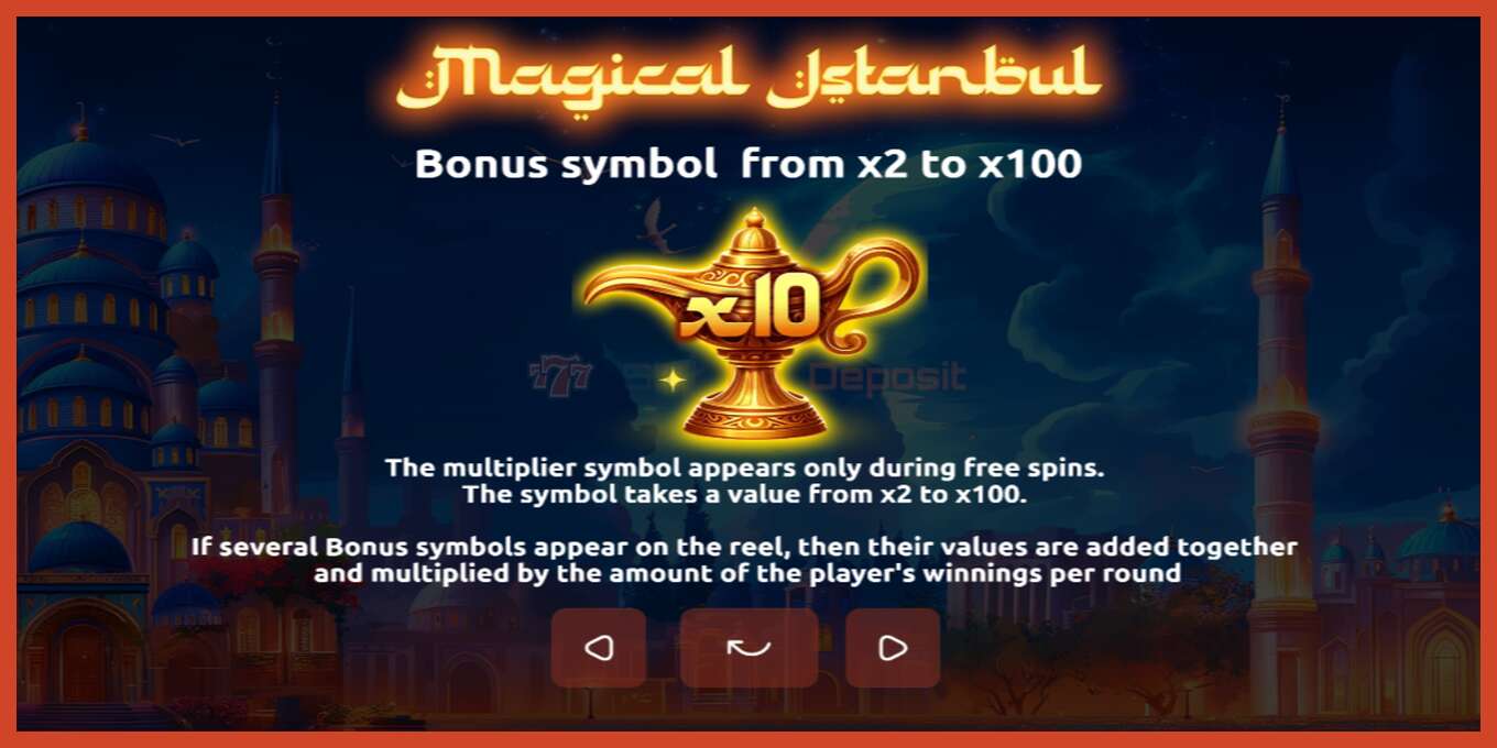 Slot screenshot: Magical Istanbul no deposit, number - 5