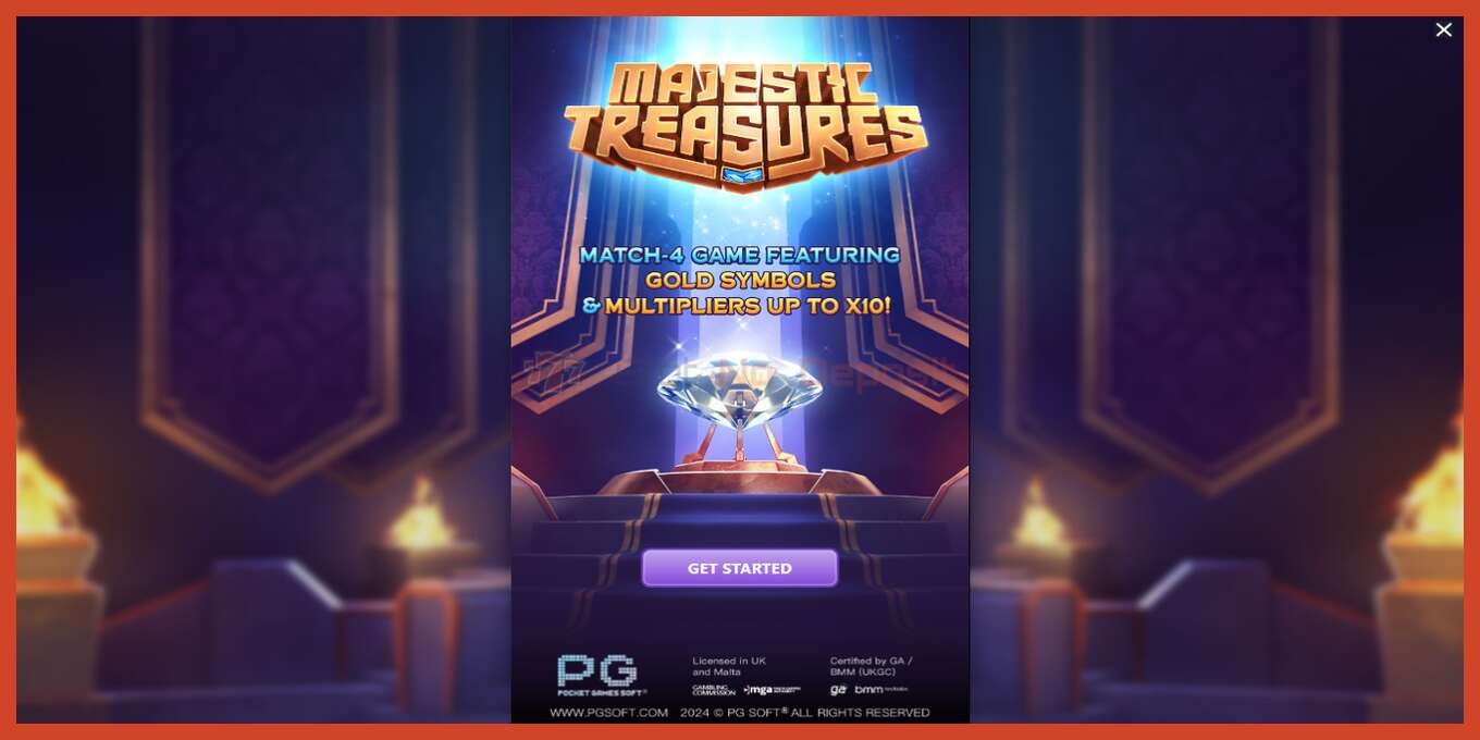 Slot screenshot: Majestic Treasures no deposit, number - 1