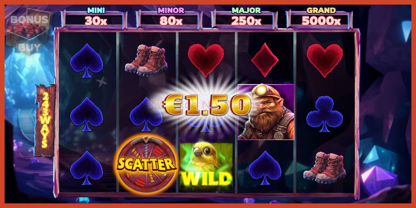 Slot screenshot: Major Miners no deposit, number - 2