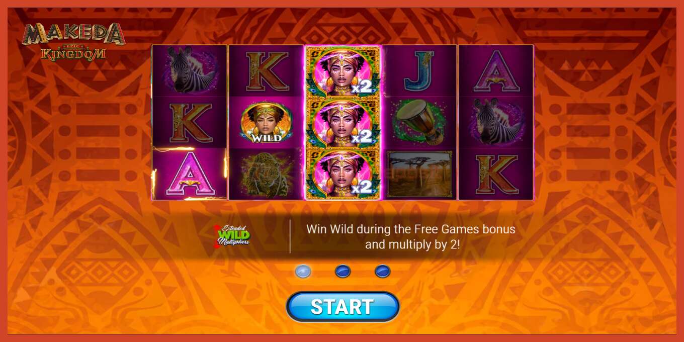 Slot скриншоту: Makeda Epic Kingdom депозит жок, саны - 1