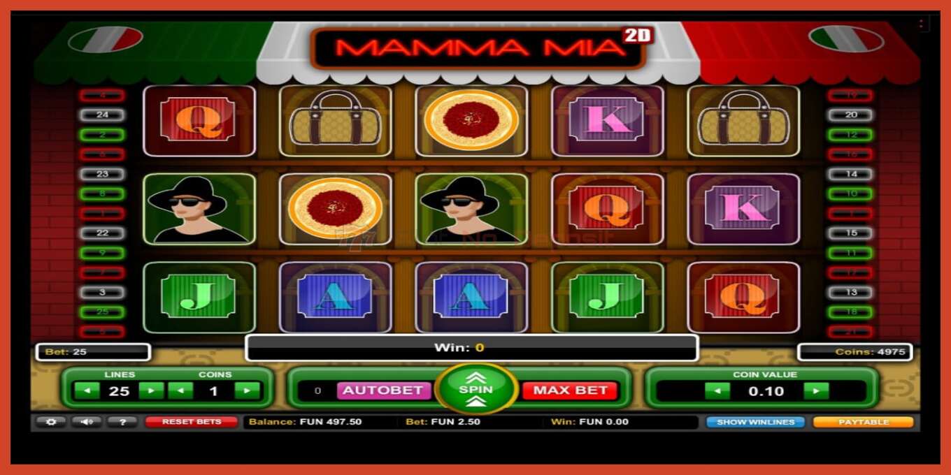 Slot screenshot: Mamma Mia 2D no deposit, number - 3