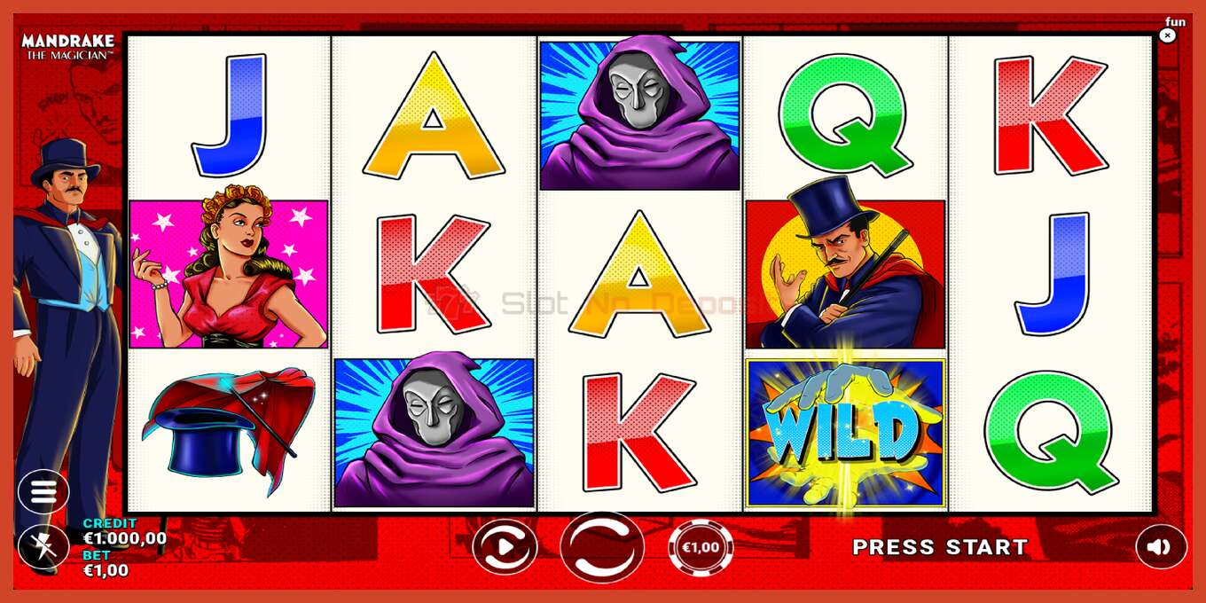 スロットのスクリーンショット: Mandrake the Magician デポジットなし, 番号 - 2