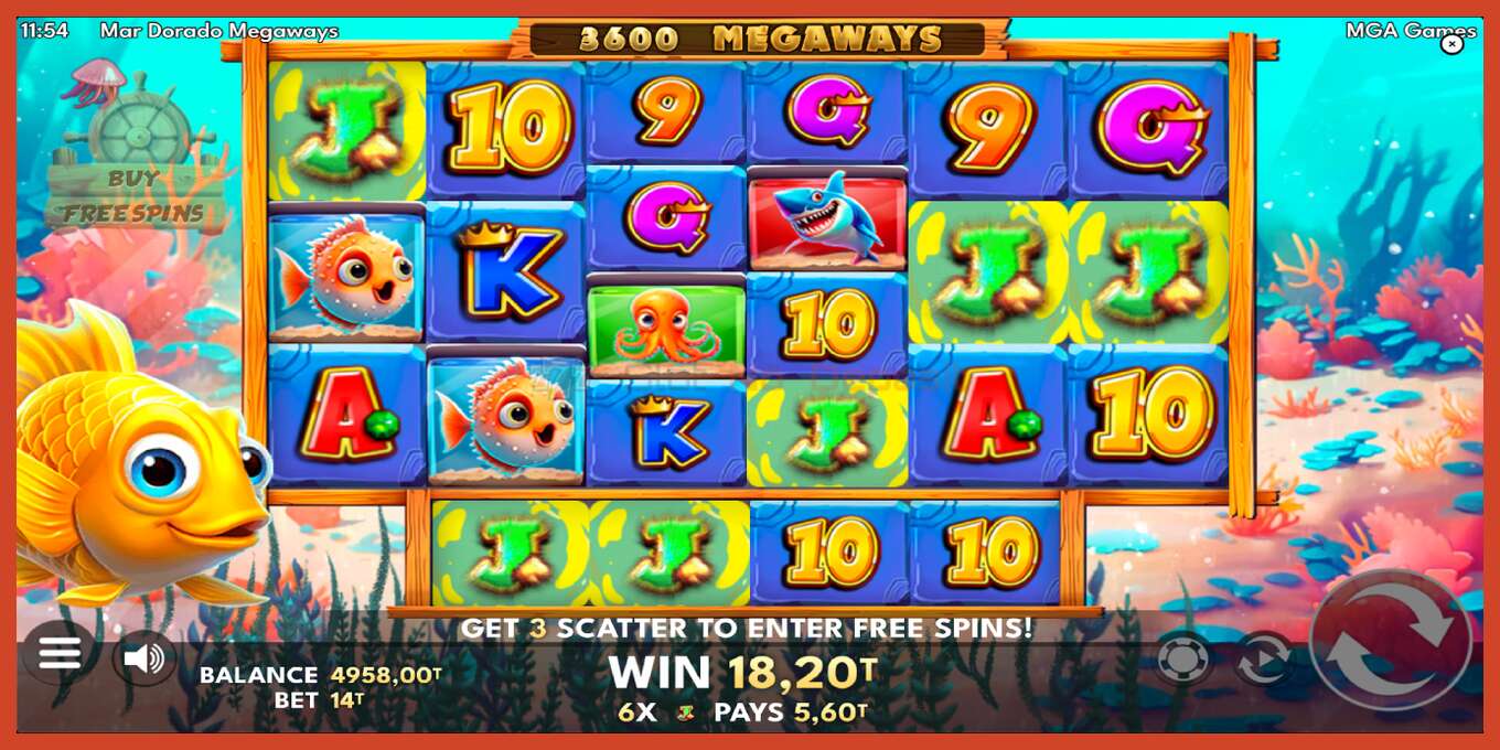 Slot screenshot: Mar Dorado Megaways no deposit, number - 4