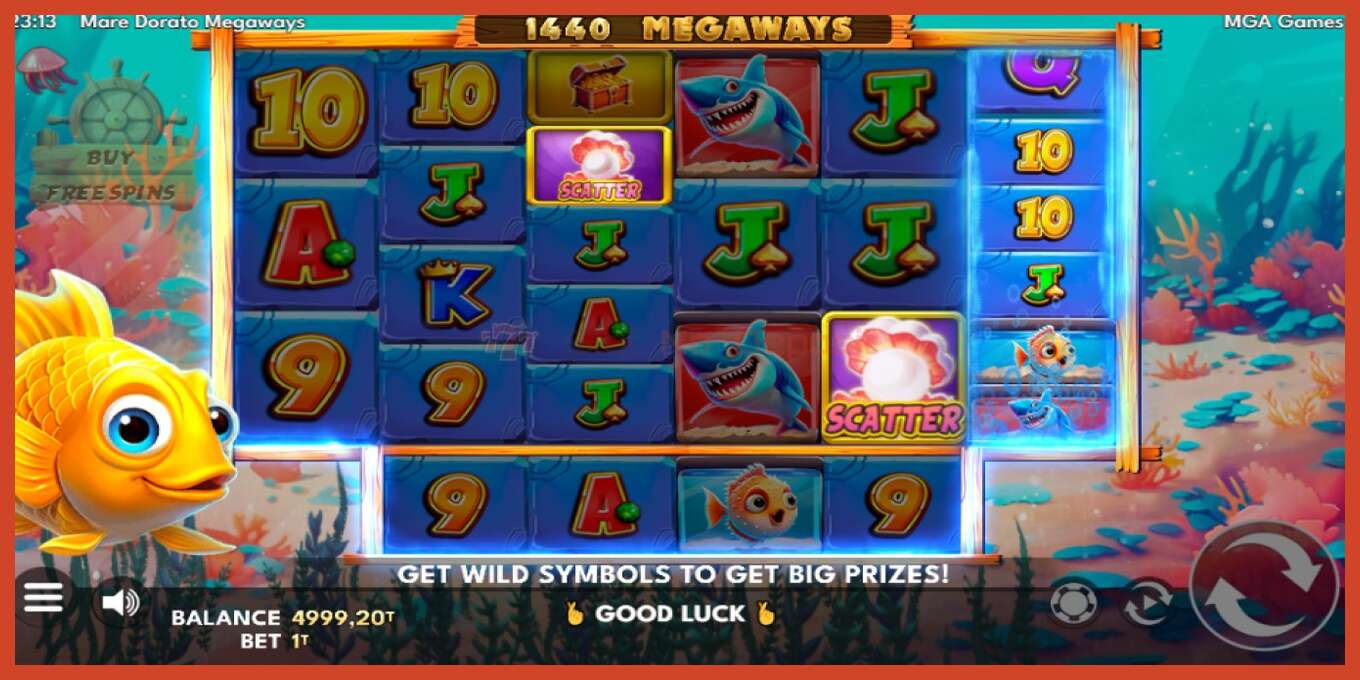 Slot screenshot: Mare Dorato Megaways no deposit, number - 3