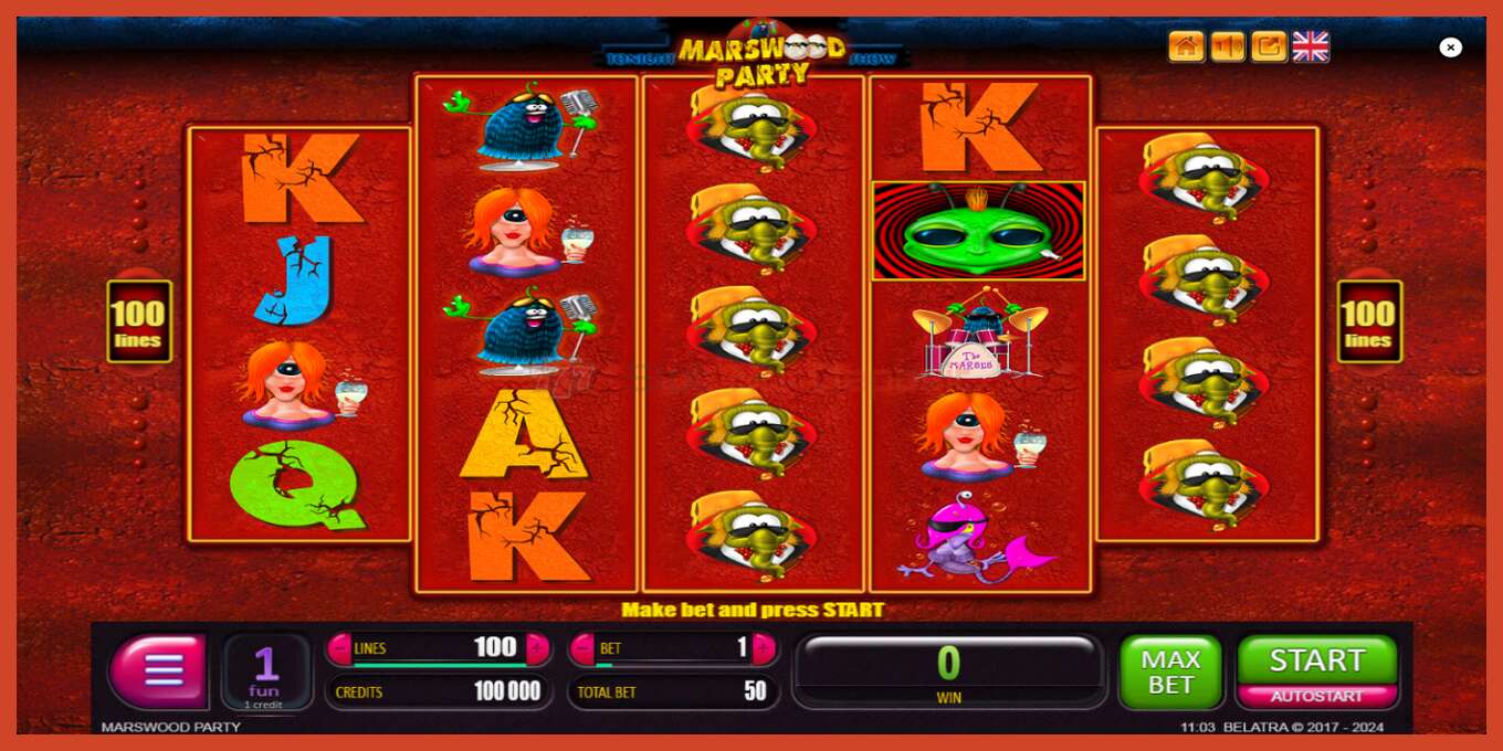 Slot screenshot: Marswood Party no deposit, number - 2