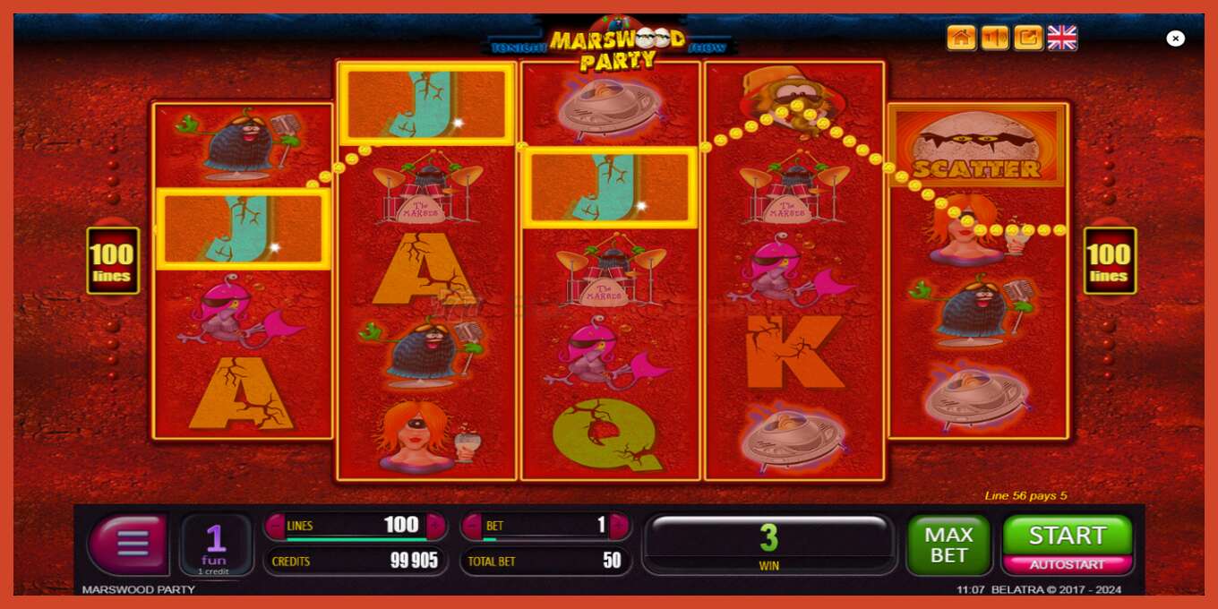 Slot screenshot: Marswood Party no deposit, number - 3