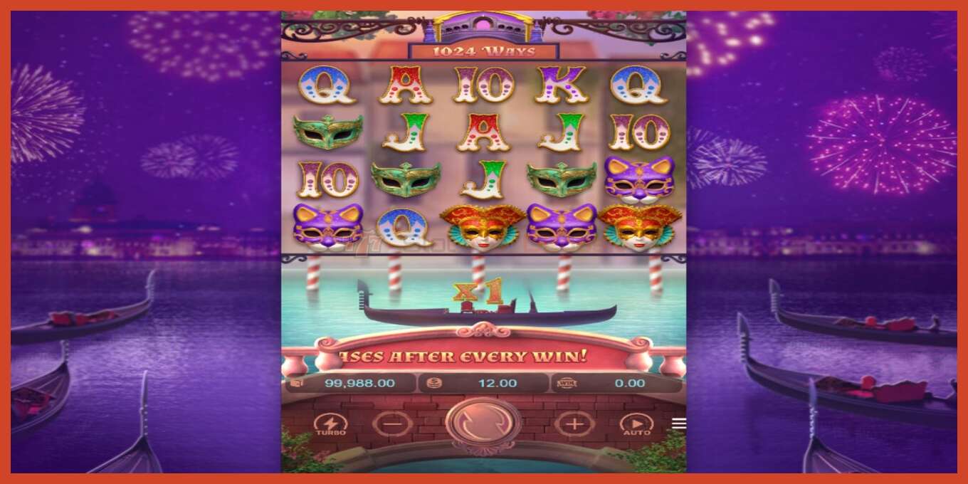 Slot screenshot: Mask Carnival no deposit, number - 2