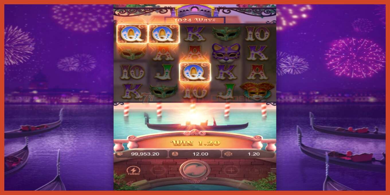 Slot screenshot: Mask Carnival no deposit, number - 3