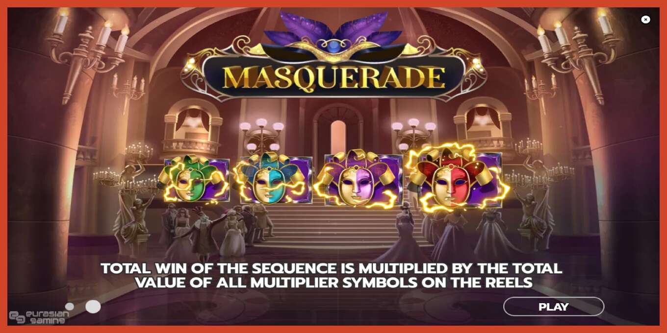 Slot screenshot: Masquerade no deposit, number - 1