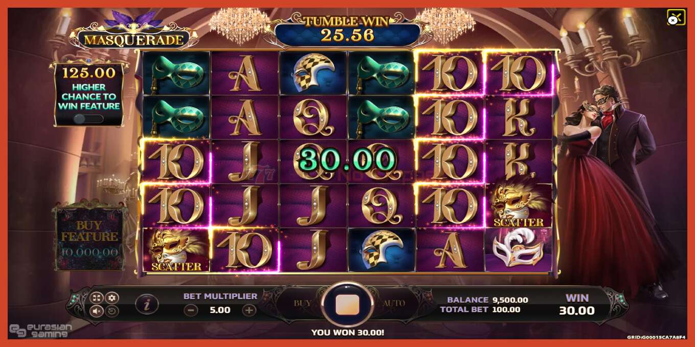 Slot screenshot: Masquerade no deposit, number - 3