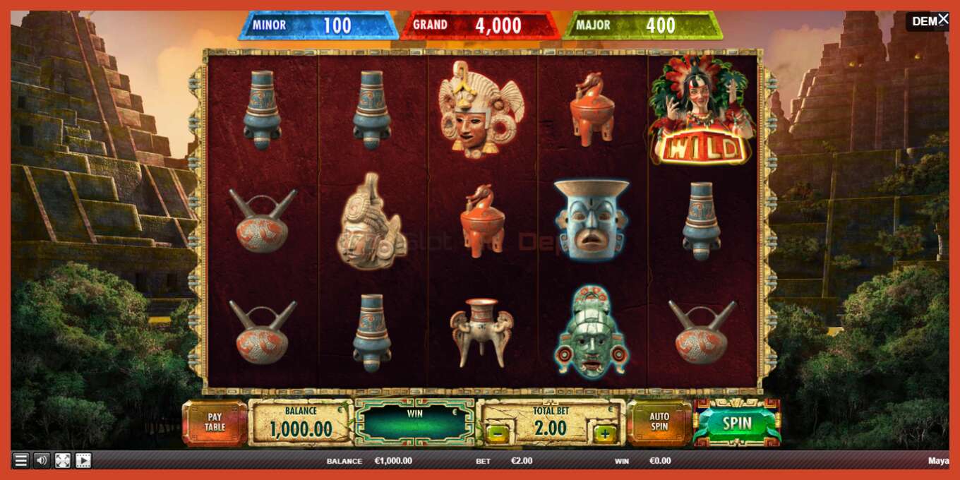 Slot screenshot: Maya no deposit, number - 2