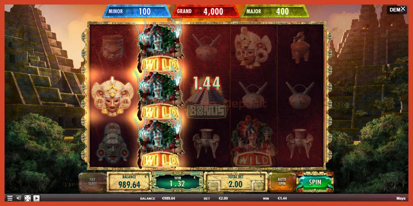 Slot screenshot: Maya no deposit, number - 3