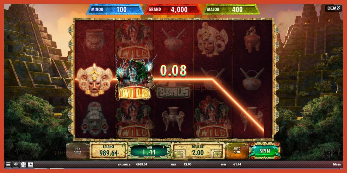 Slot screenshot: Maya no deposit, number - 4