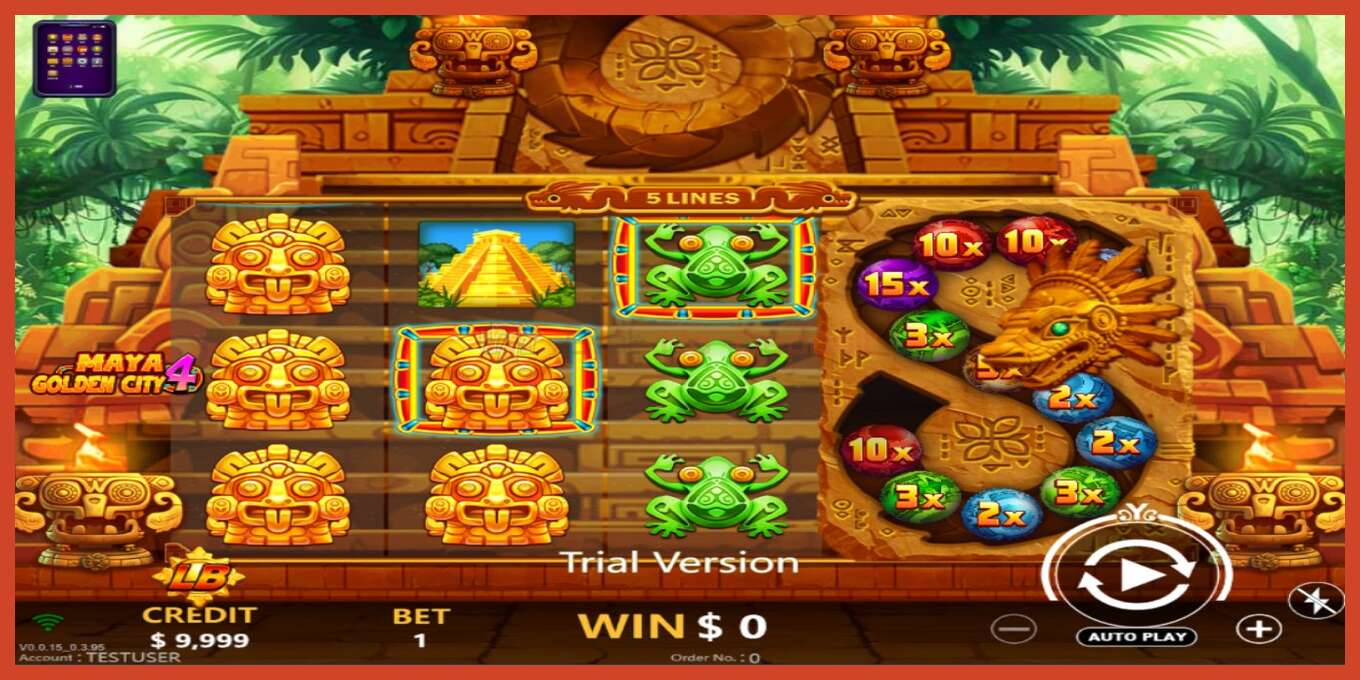 Slot screenshot: Maya Golden City 4 no deposit, number - 1