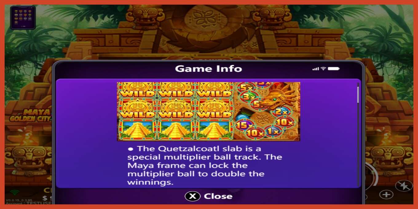 Slot screenshot: Maya Golden City 4 no deposit, number - 3