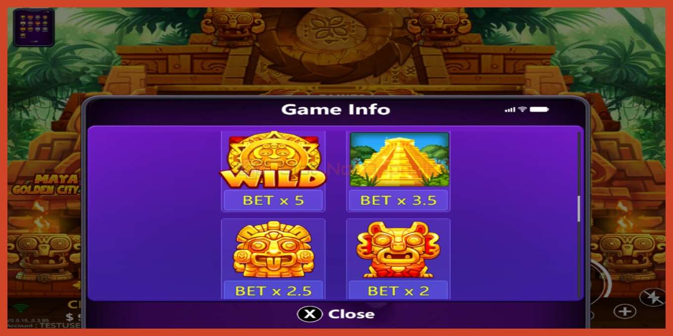 Slot screenshot: Maya Golden City 4 no deposit, number - 4