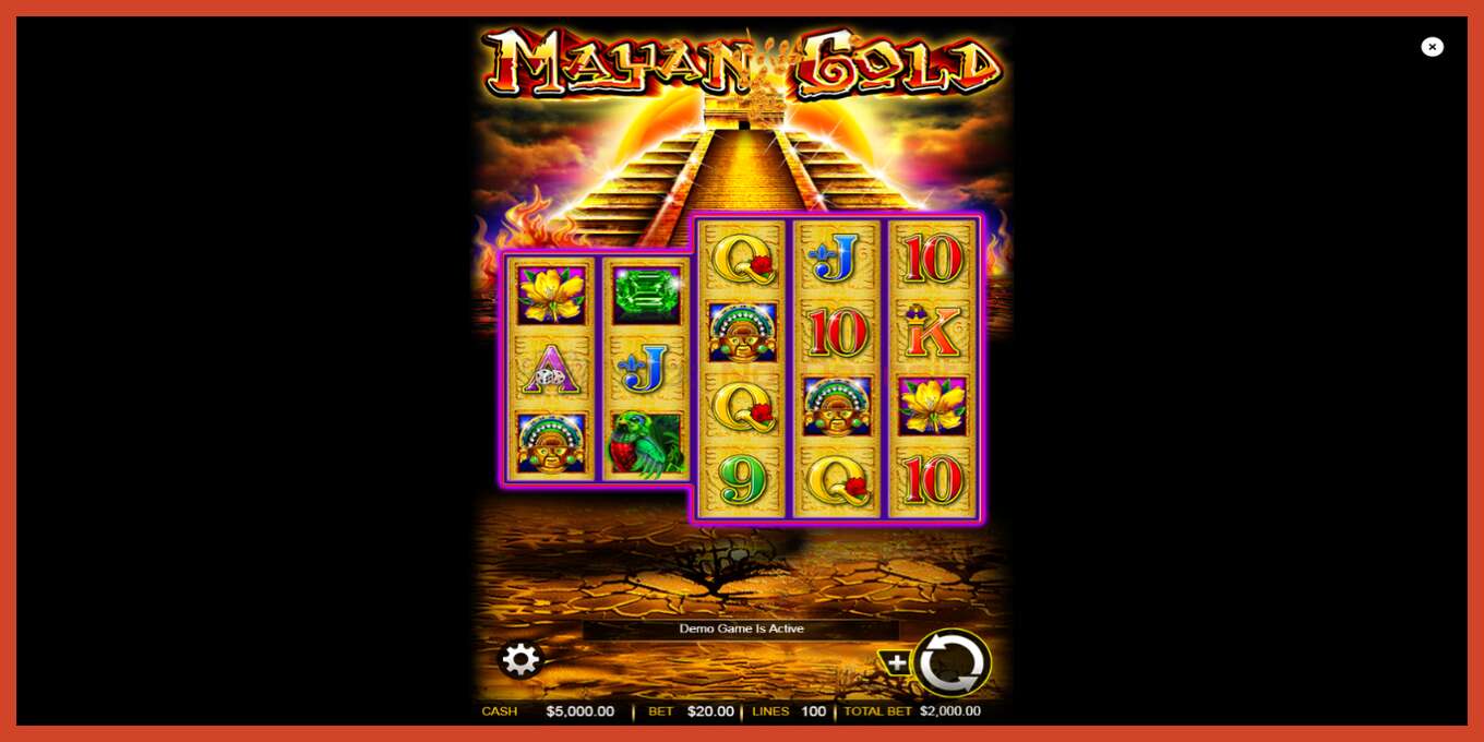 Slot screenshot: Mayan Gold no deposit, number - 1