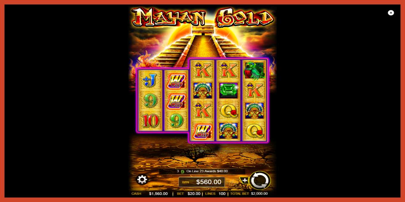 Captura de pantalla de la ranura: Mayan Gold sin deposito, número - 3