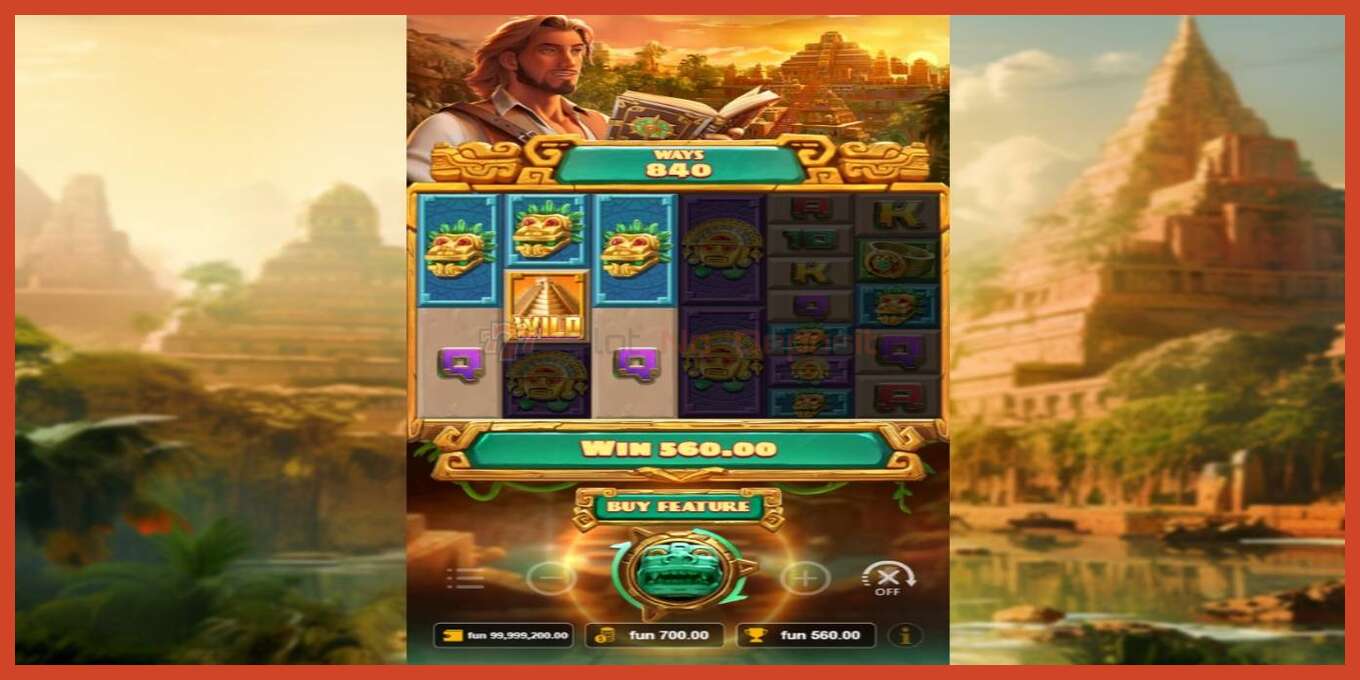 Slot screenshot: Mayan Gold Hunt no deposit, number - 3