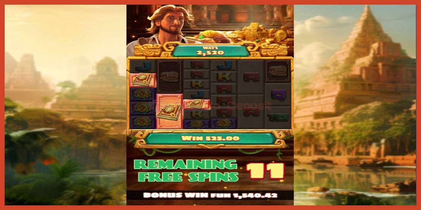 Slot screenshot: Mayan Gold Hunt no deposit, number - 6