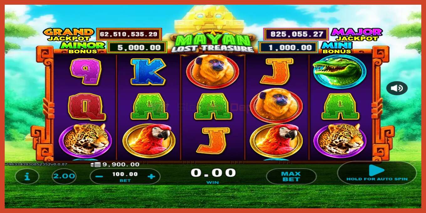 Slot screenshot: Mayan Lost Treasure no deposit, number - 1