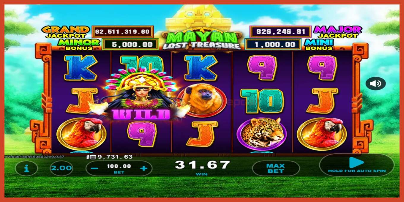 Slot screenshot: Mayan Lost Treasure no deposit, number - 2