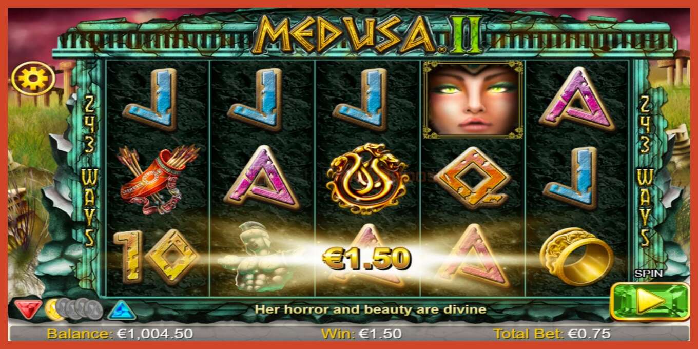 Slot screenshot: Medusa 2 no deposit, number - 2