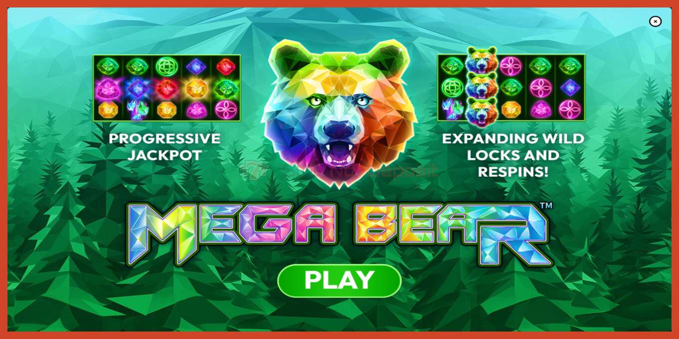 Slot screenshot: Mega Bear no deposit, number - 1