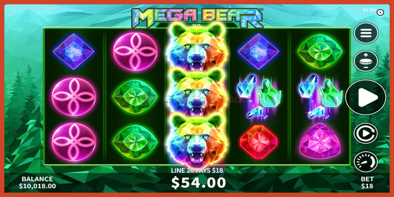 Slot screenshot: Mega Bear no deposit, number - 3