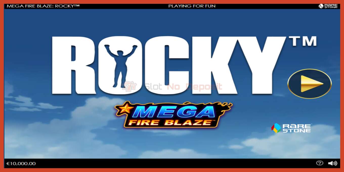 Slot screenshot: Mega Fire Blaze: Rocky no deposit, number - 1