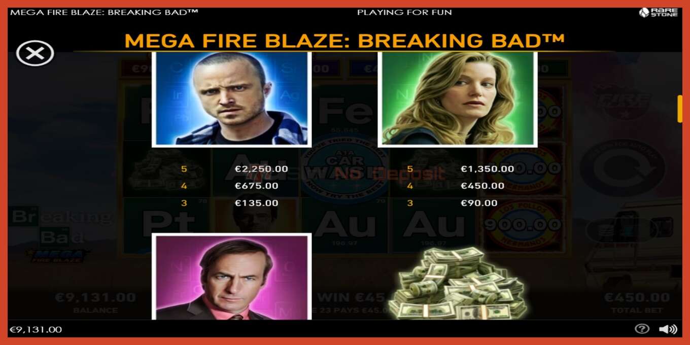 Slot screenshot: Mega Fire Blaze: Breaking Bad no deposit, number - 6