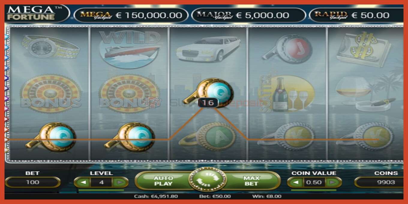 Slot screenshot: Mega Fortune no deposit, number - 3