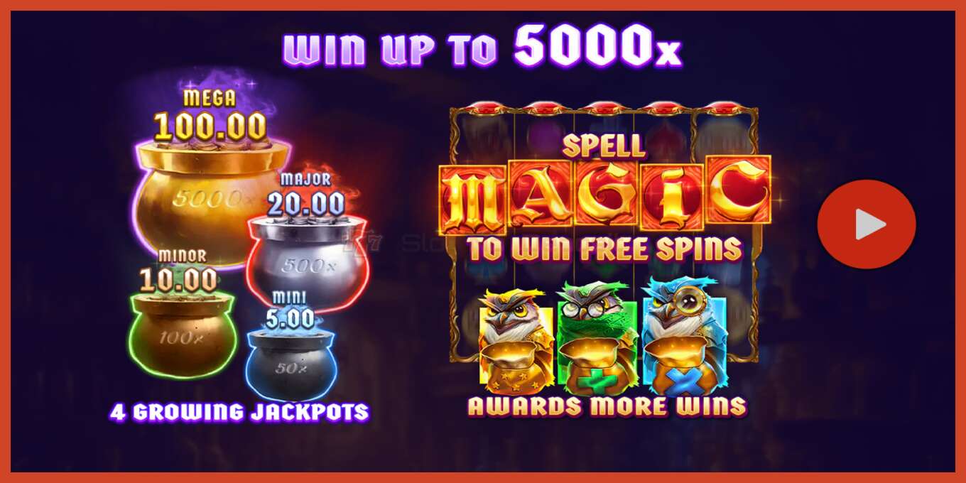 Schermafbeelding van slot: Mega Magic Spell geen aanbetaling, nummer - 1