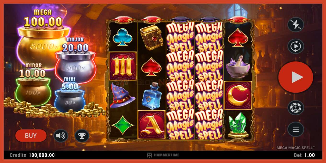 Schermafbeelding van slot: Mega Magic Spell geen aanbetaling, nummer - 2