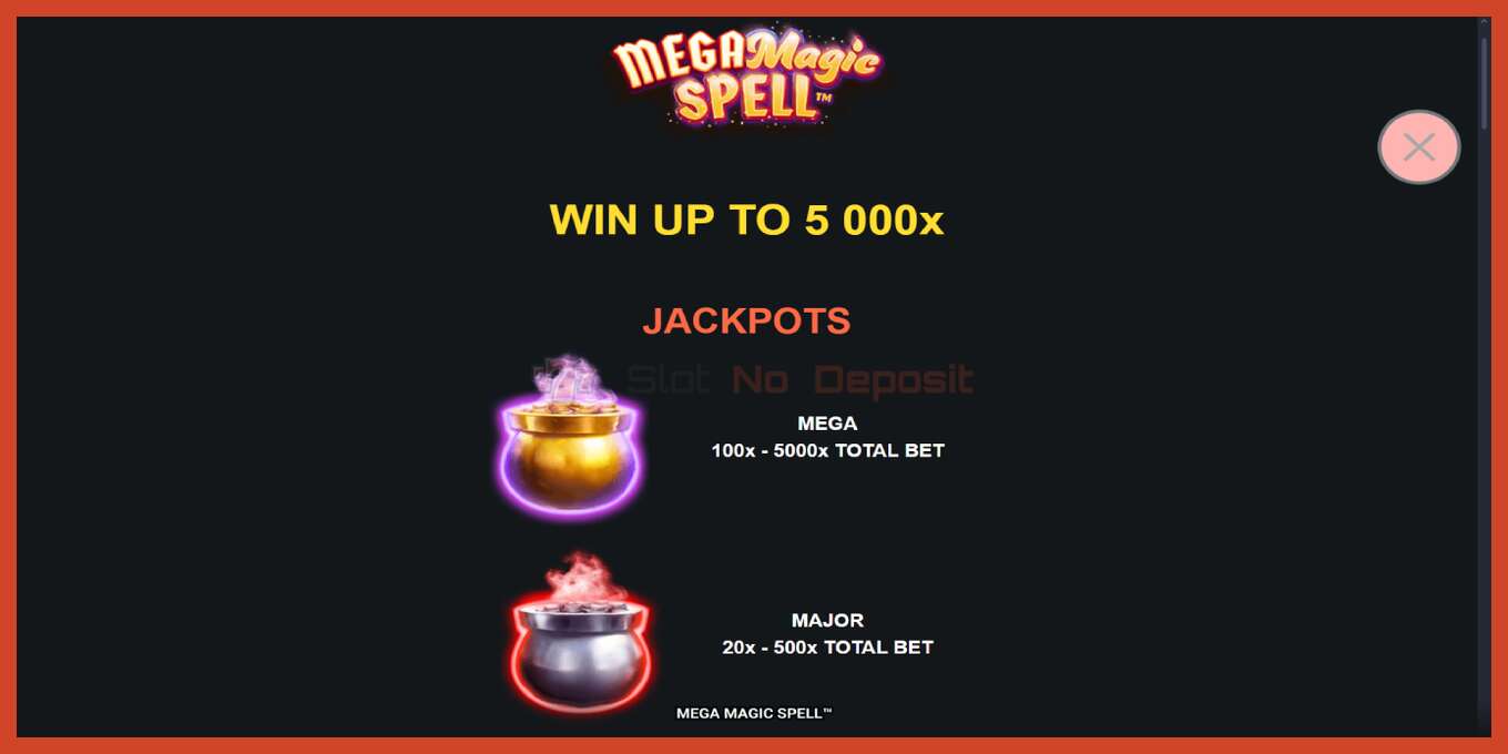 Schermafbeelding van slot: Mega Magic Spell geen aanbetaling, nummer - 5