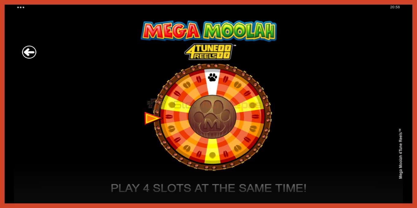 အထိုင်စခရင်ရှော့: Mega Moolah 4Tune Reels အပ်ငွေမရှိပါ။, နံပါတ် - 4