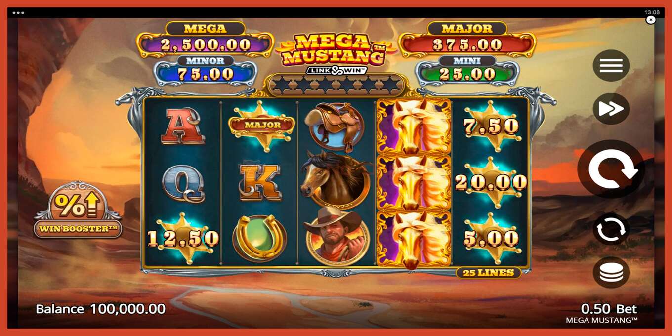 Slot screenshot: Mega Mustang no deposit, number - 1