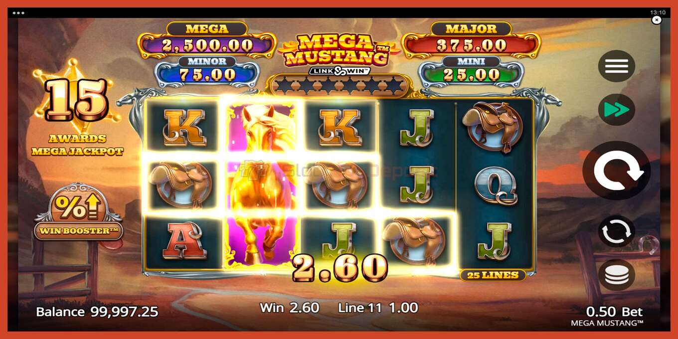 Slot screenshot: Mega Mustang no deposit, number - 4