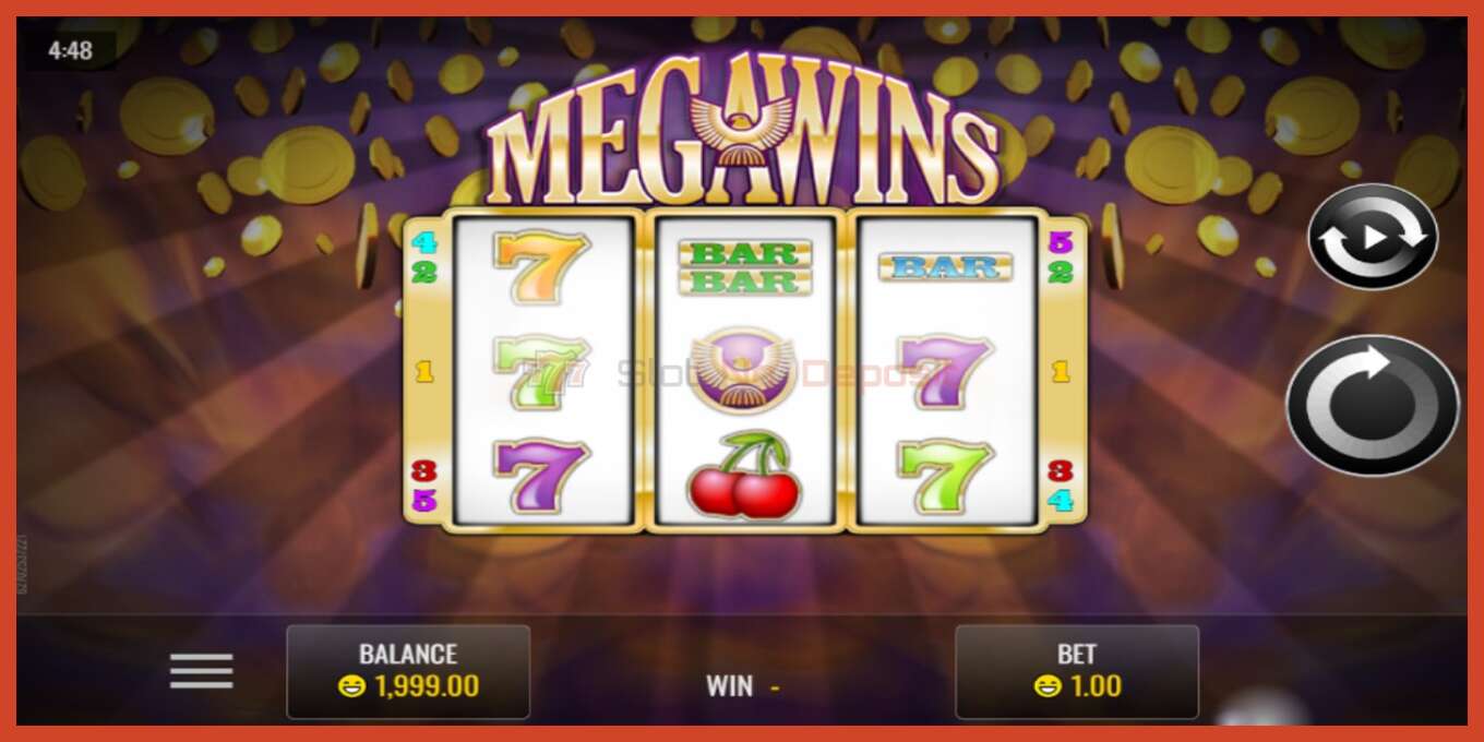 Slot screenshot: Megawins no deposit, number - 1